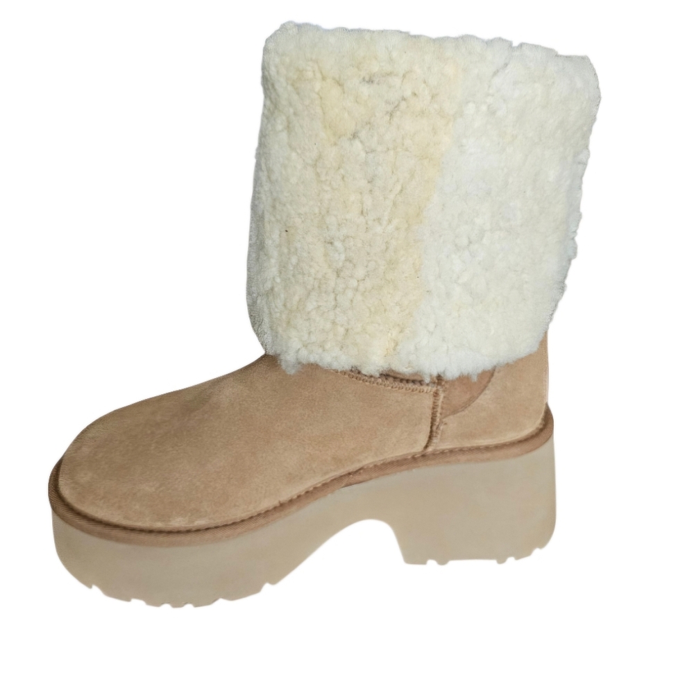 UGG Classic New Heights Cuffable Platform Shearling Boot Womens Size 9 NEW